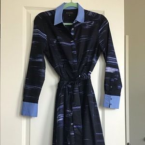 Blue shirt dress